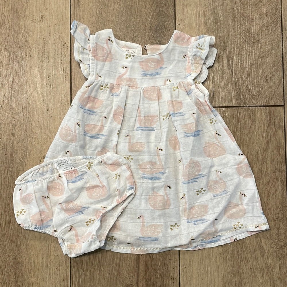 Mud Pie Swan Dress and Bloomers NEW WITH TAGS